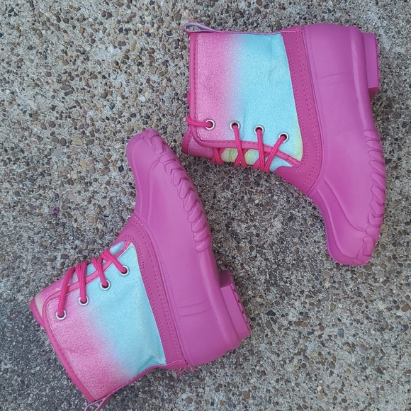 Josmo Duck Boots Pink Glitter Ombre 
